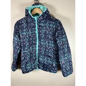 Kids Eddie Bauer Lightweight Goose down Puffer Coat L Reversible